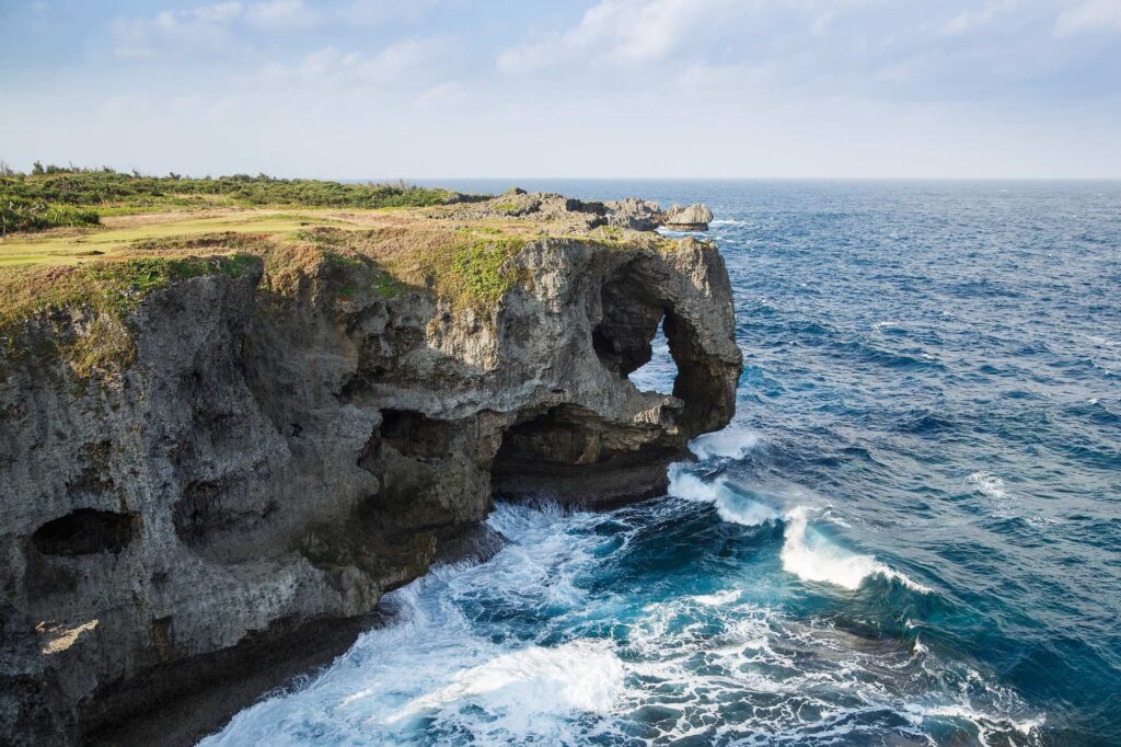 Cape Manzamo cliffs in Onna on Okinawa Main Island