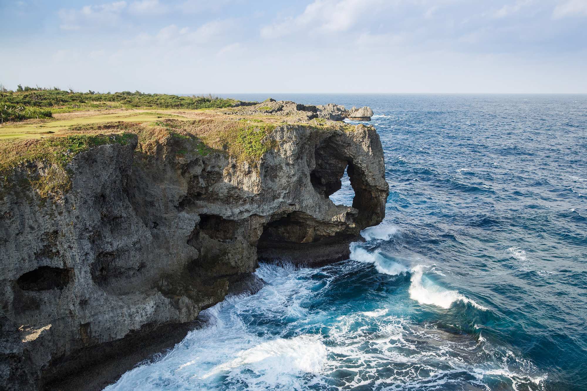 Cape Manzamo cliffs in Onna on Okinawa Main Island