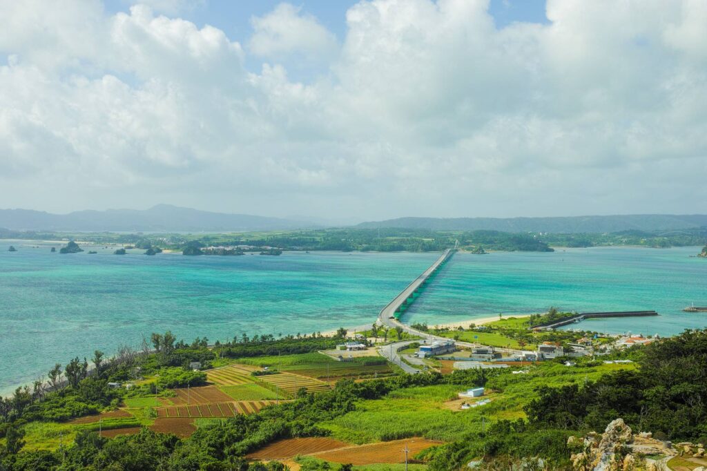 Kouri Bridge seen from Kouri Ocean Tower