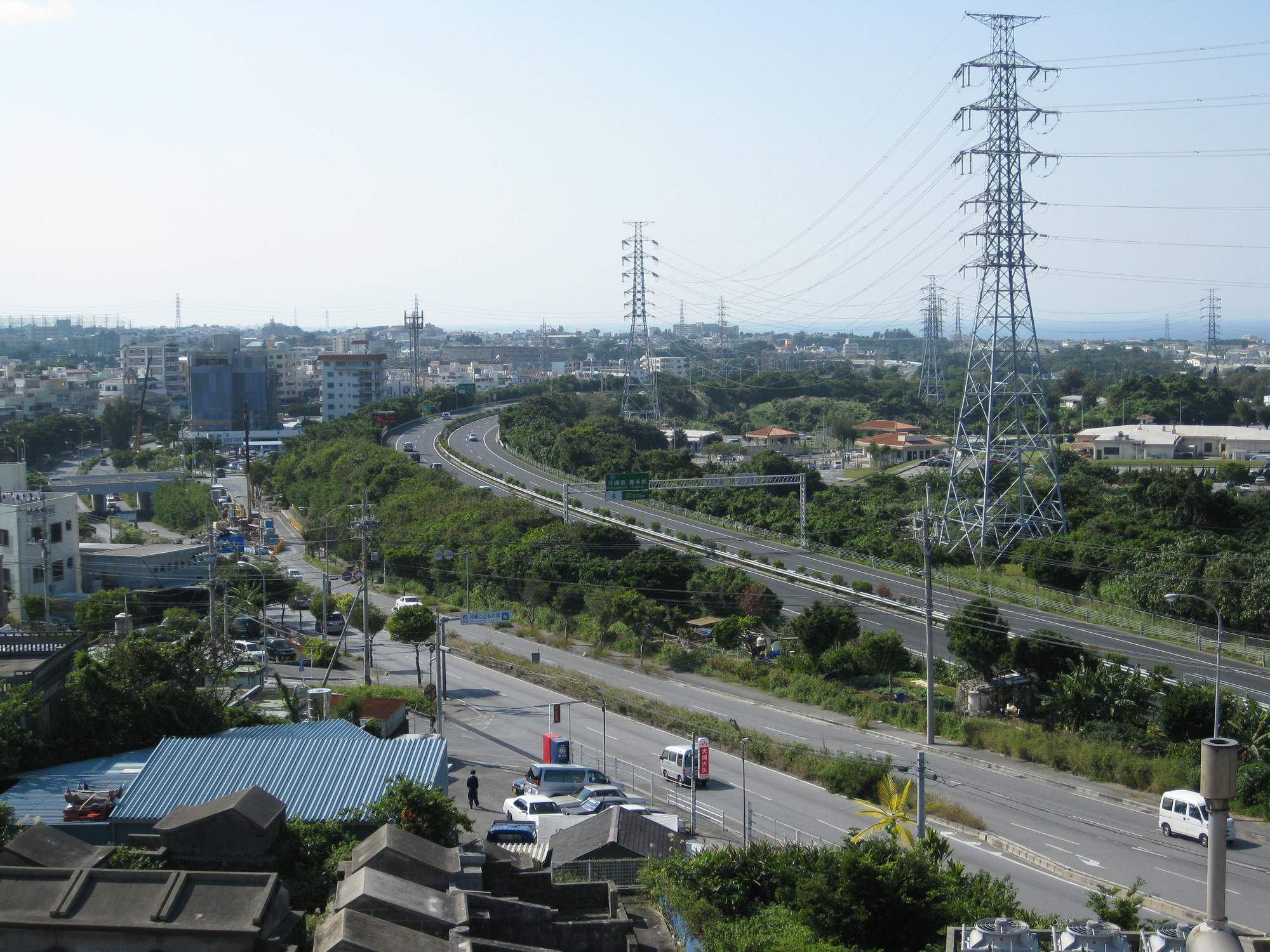 Okinawa Expressway between Okinawa City and Kadena