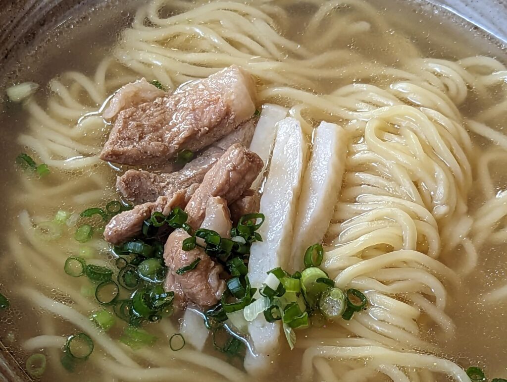 A bowl of Okinawa soba