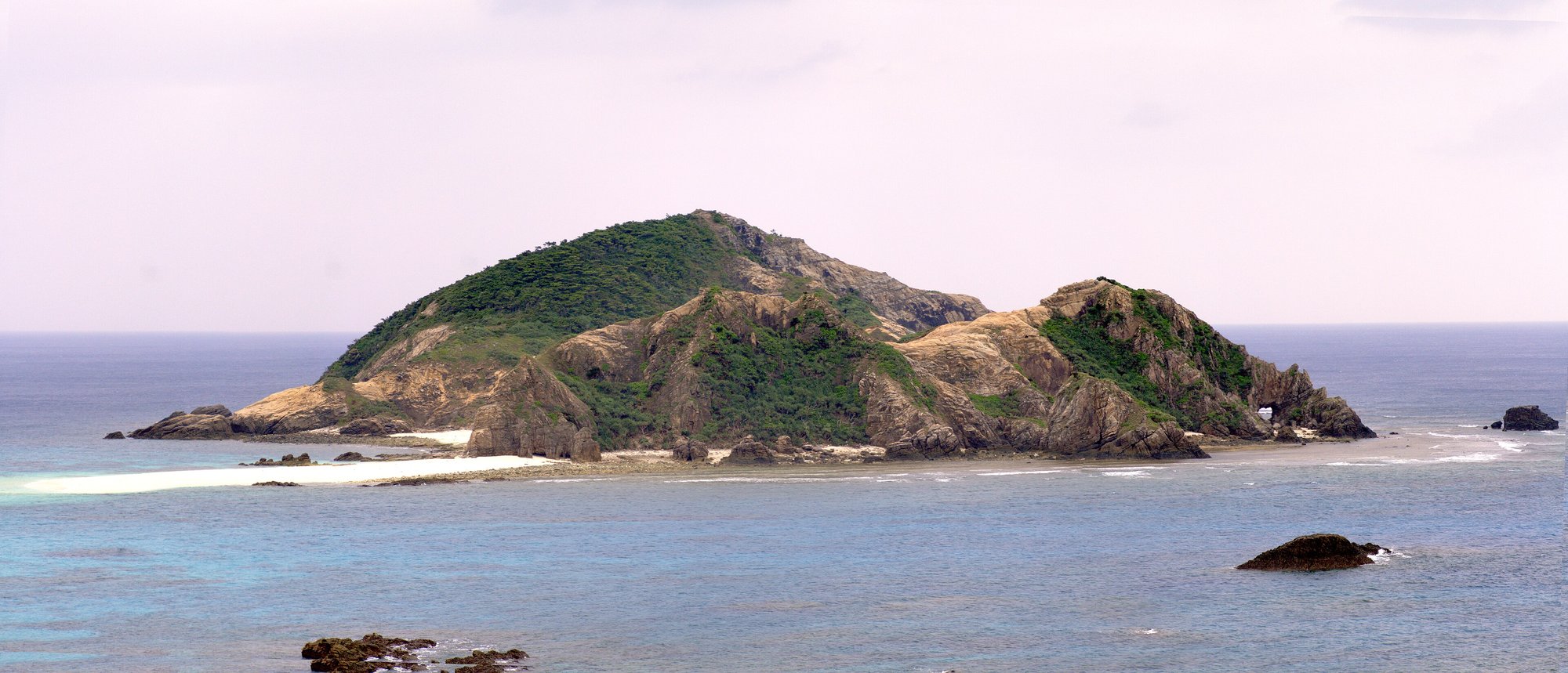 Ri Island seen from Aharen Beach on Tokashiki in the Kerama Islands